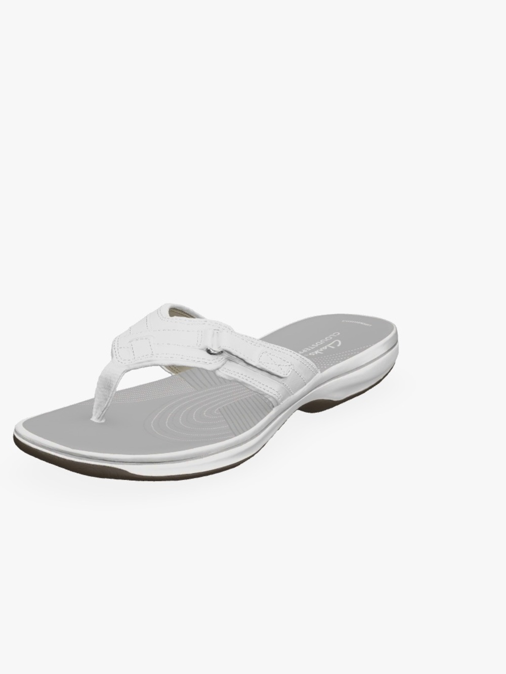 Clarks Women's White Slide Sandals